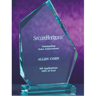 10¾" Jade Glass Beveled Summit Award