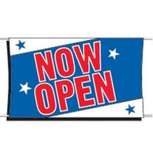 Heavy-Duty Scrim Catch All Banner (Now Open) (3' x 5')