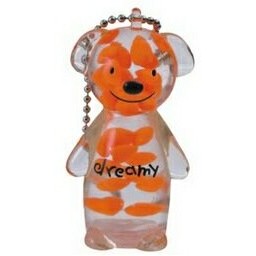 Jelly Bear Shaped Key Chain w/ Heart Insert