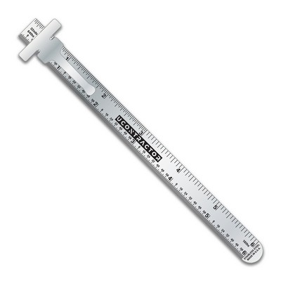Stainless Steel 6" Pocket Ruler w/ 32nds & 16ths Over 64ths