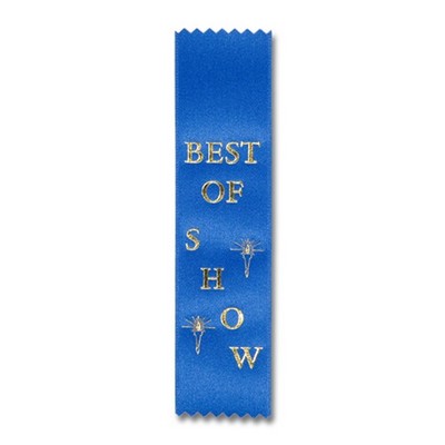 2"x8" Best of Show Stock Lapel Award Ribbon