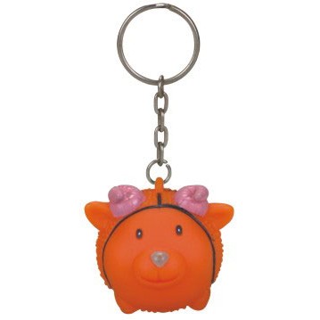 Rubber Basketball Ram Key Chain