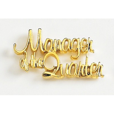 Manager of the Quarter Marken Design Cast Lapel Pin (Up to 1 1/4")
