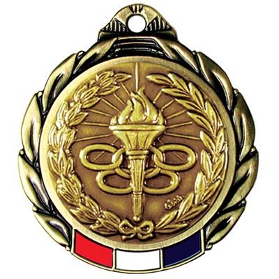 Stock RWB Regency Medal (Torch & Rings) 2 3/4"