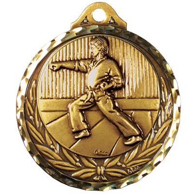 Stock Diamond Struck Medal (Karate) 2 3/4"