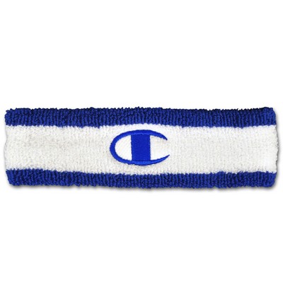 Made in USA Heavyweight Striped Retro Headband w/Direct Embroidery