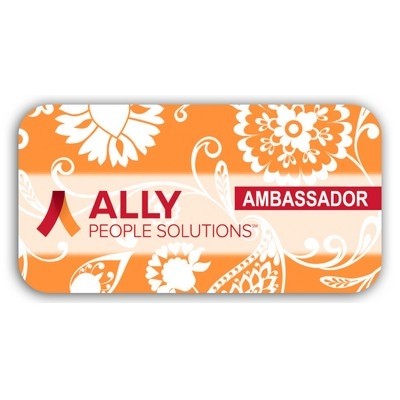 Full Color 50 Mil Name Badge (1.5"x2.875") Rectangle - No Personalization