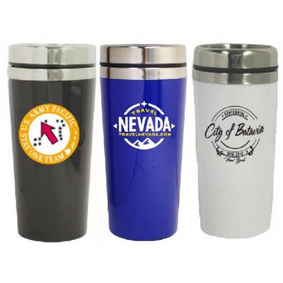 16 Oz. Stainless Steel Interior Travel Tumbler