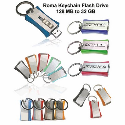 Roma Keychain Flash Drive - 1 GB Memory