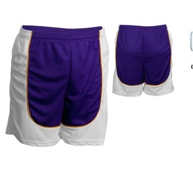 Adult Cool Mesh Short w/ Contrast Front & Back Panel & Piping (5" Inseam)