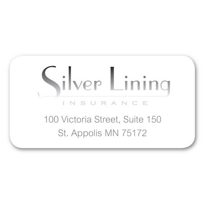 Foil Stamp/Embossed Rectangle Label Roll(2" x 4")