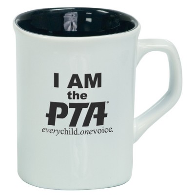 10 Oz. White Ceramic Round Corner Coffee Mug