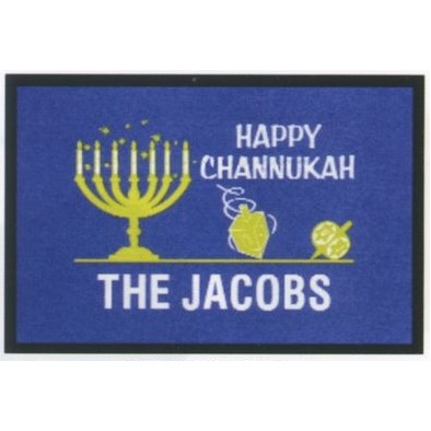 Olefin Blue Holiday Logo Mat (2'x3')