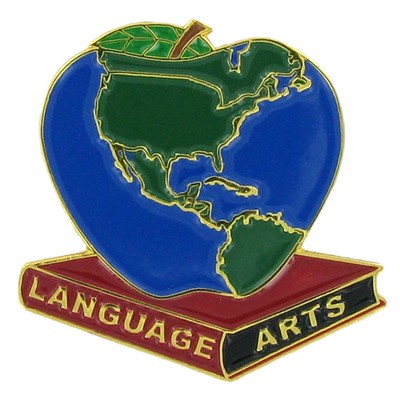1" Language Arts Lapel Pin