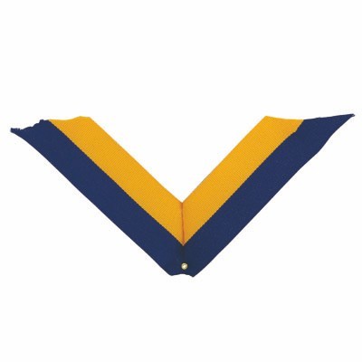 RP Series V-Neck Blue & Gold Ribbon w/Eyelet