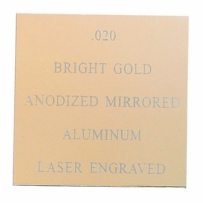 Bright Anodized Gold Aluminum Engraving Sheet Stock (12"x24")
