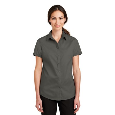 Port Authority® SuperPro™ Short Sleeve Ladies Twill Shirt