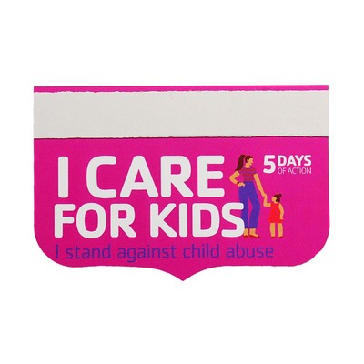 USA Made Rosette Botton Paper Badge Ribbon Full-Color (2"x3")
