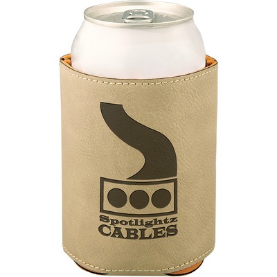 Leatherette Beverage Holder (Light Brown)