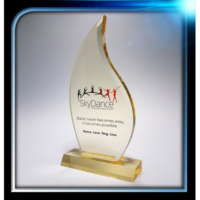 Executive Series Gold Flame Award w/Base (5"x9 3/4"x 3/4")