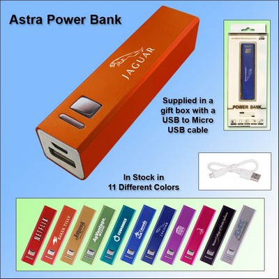 Astra Power Bank 2600 mAh - Orange No Extra Tariff