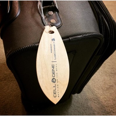 2.25" x 5.5" - Wood Veneer Surfboard Luggage Tags