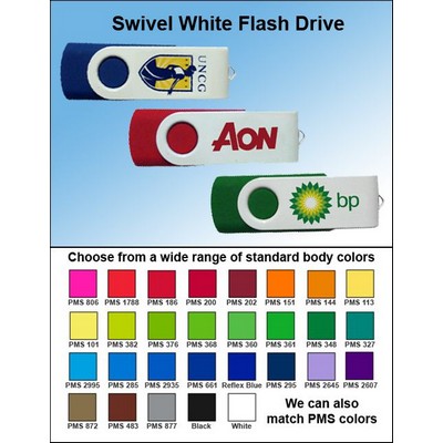 Swivel White Flash Drive-32GB