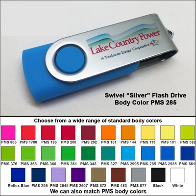 Swivel Flash Drive - 512 MB Memory - Body PMS 285