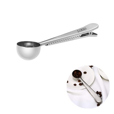 Stainless Steel Measuring Scoop Spoon & Clip