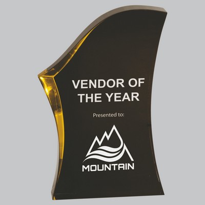 7" Black/Gold Luminary Acrylic Surge Award