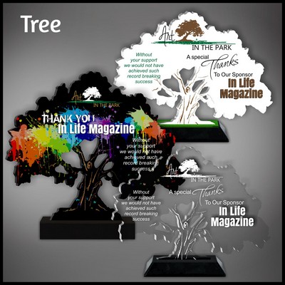 10" Black Tree Acrylic Award