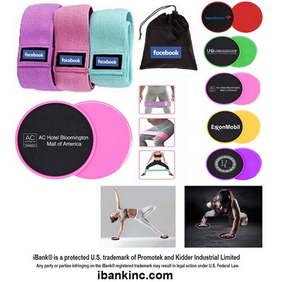 iBank ® Fabric Resistance Bands + Fitness Sliders