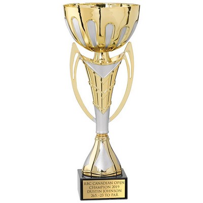 15 ¼" Modern Style European Trophy Cup w/Plastic Stem