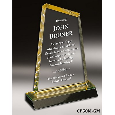 Sierra Acrylic Mirror Award, Gold, Small (4" x 7"H)