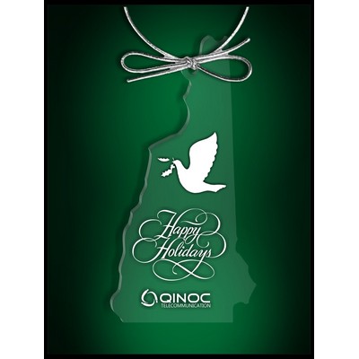 New Hampshire Budget Ornament in Clear Acrylic