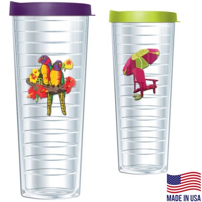 28 oz BPA free Tumbler w/ Stitched Emblem Patch