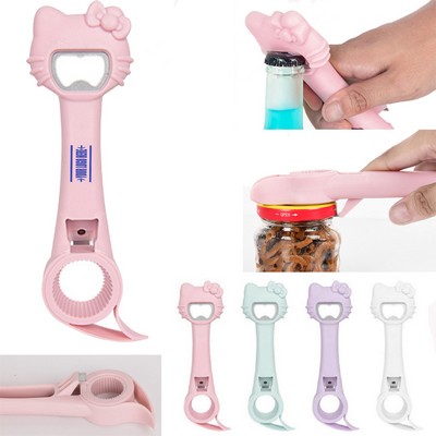 4-in-1 Cute Cat Bottle Opener