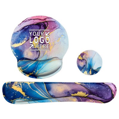Memory Foam Mouse Pad Mat w/Wrist Rest