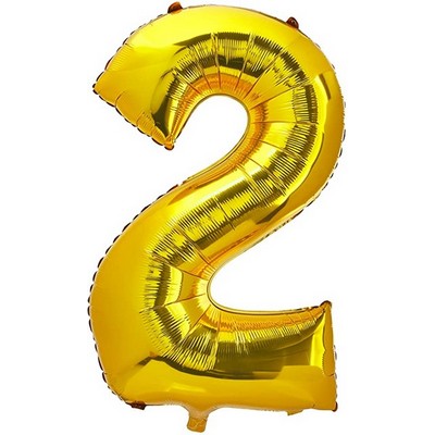 Gold Foil Number Balloons
