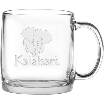 13 Oz. Nordic Glass Coffee Mug - Etched