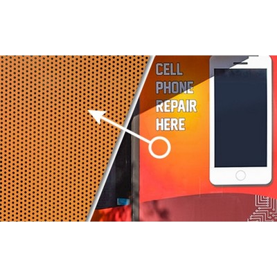 48" X 24" Windowperf - 50/50 (Dot Approved) Or 70/30 (Storefront) Decals (Full Color UV Printing)