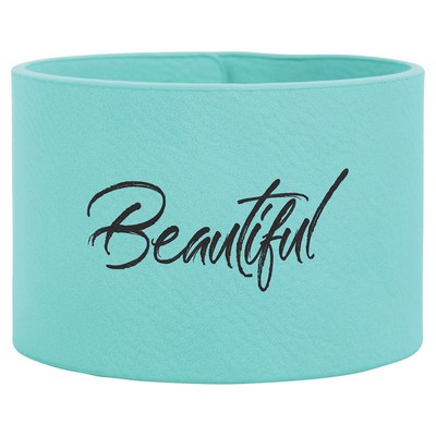 9 1/2" x 2" Teal Leatherette Cuff Bracelet