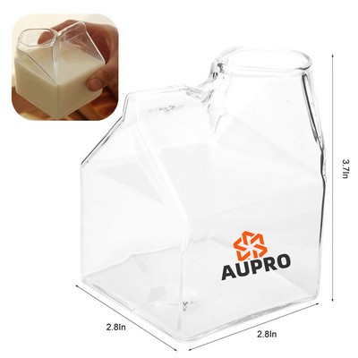 12oz Glass Milk Carton