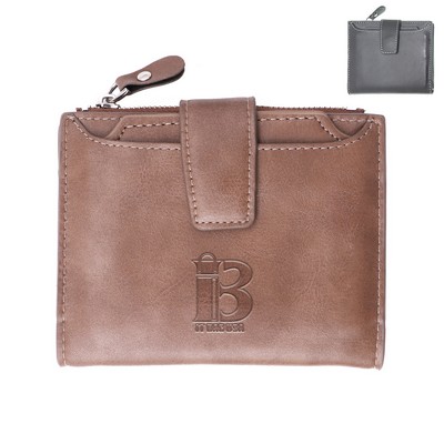 PU folding buckle small wallet