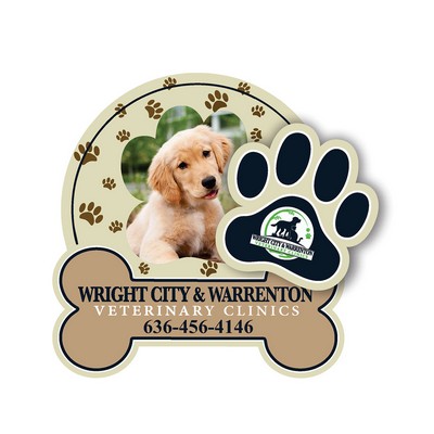 Picture Frame Magnet-5"x5.25" with Paw Cut Out-20Mil-Full Color. Low Minimums