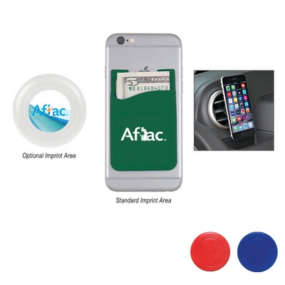 Silicone Magnetic Auto Air Vent Phone Wallet