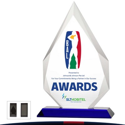Tiara Pointed Crystal Trophy - LARGE
