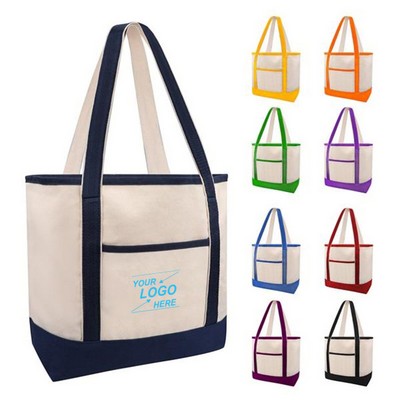 Reusable Grocery Tote Bag with Reinforced Handles