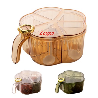 Kitchen Seasoning Storage With Spoon Salt Shaker Spice Box