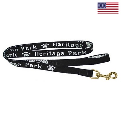 3/4" X 72" Woven Pet Leash w/ Gold-Colored Hardware - "Classic" Weave